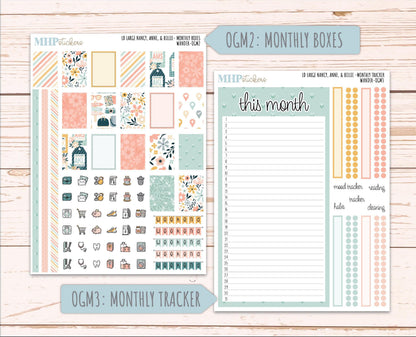 JUNE 2026 Stickers for Large Nancy, Anne, & Billie Planners. Laurel Denise Planners. "Wander" || OG