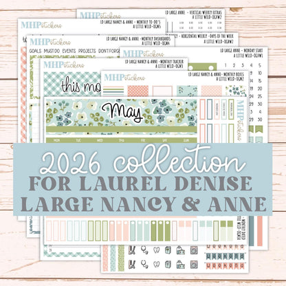 MAY 2026 Stickers for Large Nancy & Anne Planners for Laurel Denise Planners. "A LIttle Wild" || OG