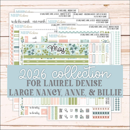MAY 2026 Stickers for Large Nancy & Anne Planners for Laurel Denise Planners. "A LIttle Wild" || OG