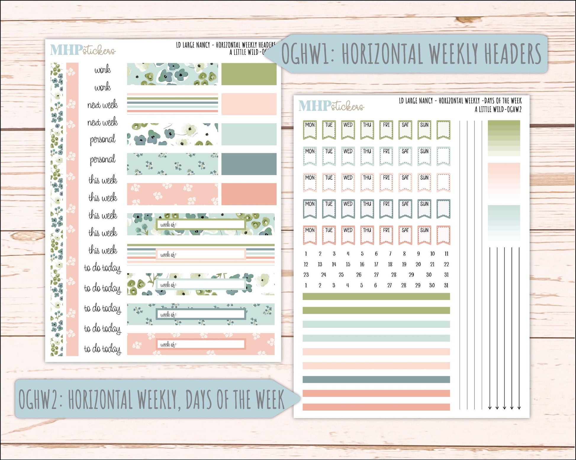 MAY 2026 Stickers for Large Nancy & Anne Planners for Laurel Denise Planners. "A LIttle Wild" || OG