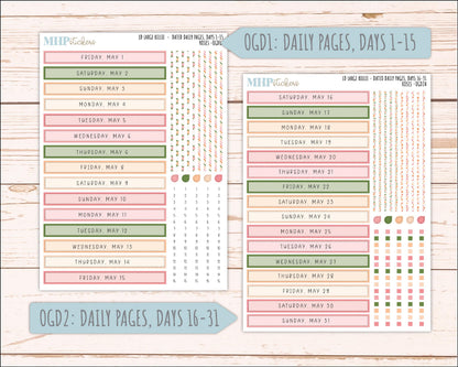 MAY 2026 Stickers for Large Nancy & Anne Planners for Laurel Denise Planners. "Roses" || OG