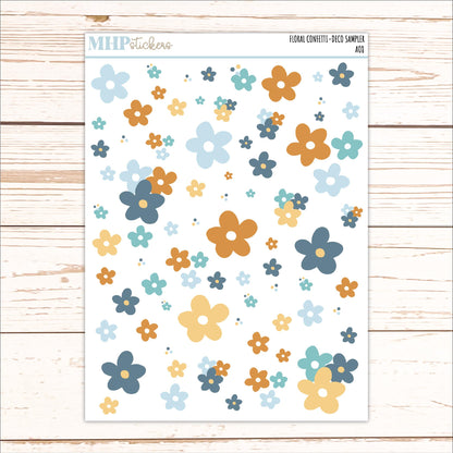 Decorative Planner Stickers "Floral Confetti" || AO8