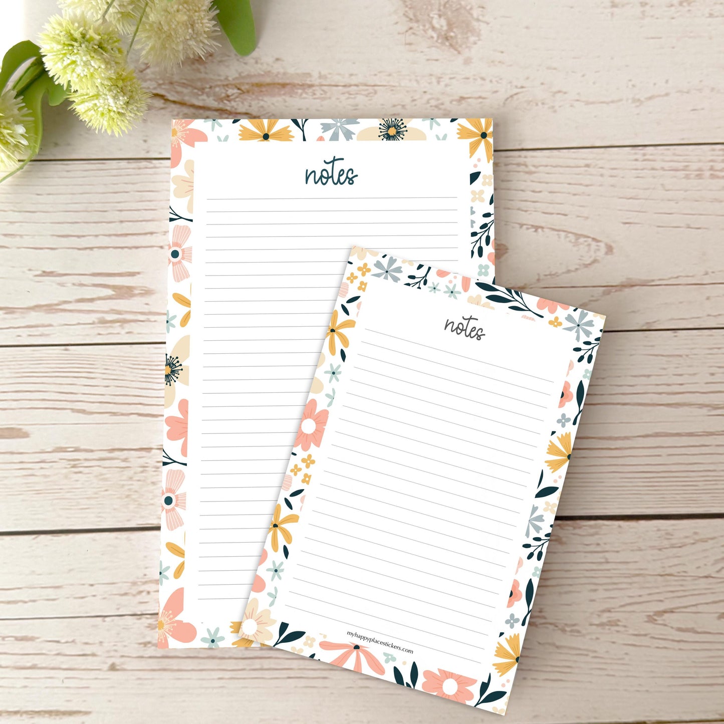 Lined Tear-Off Notepads. Personalized Notepad. "Wander" || NP