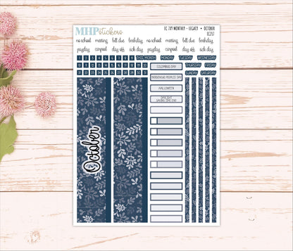 Monthly Headers for 7x9 Erin Condren Planners. LEGACY Color Way || EC217