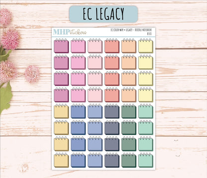 Notebook Doodle Planner Stickers. EC Color Way || B318