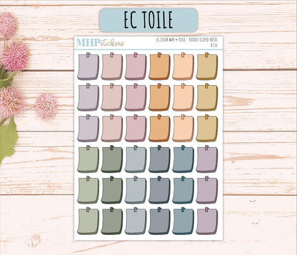 Clipped Notes Doodle Planner Stickers. EC Color Way || B330