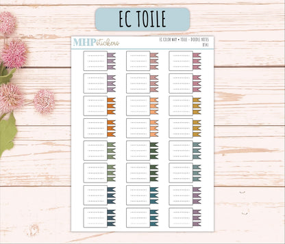 Note Doodle Planner Stickers. EC Color Way || B341