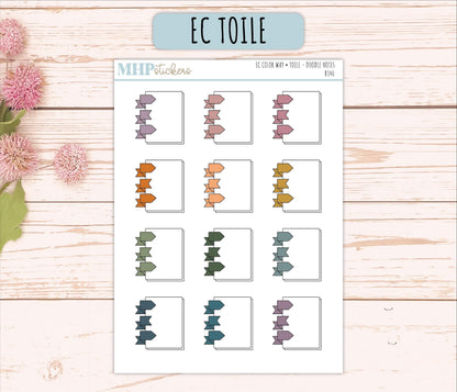 Notes Doodle Planner Stickers. EC Color Way || B340