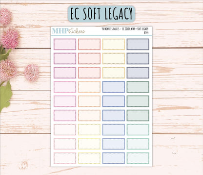 90 Minutes Labels for EC Planners. EC Color Way || B344