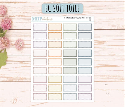 90 Minutes Labels for EC Planners. EC Color Way || B344