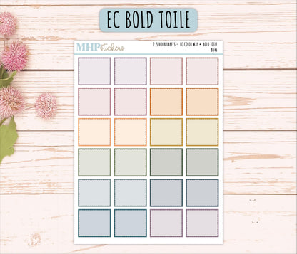 2.5-Hour Labels for EC Planners. EC Color Way || B346