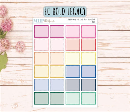 2.5-Hour Labels for EC Planners. EC Color Way || B346