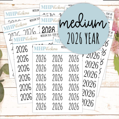 2026 Small Year Stickers for Planners || Q181
