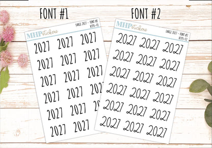 2027 Large Year Stickers for Planners. || H595