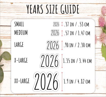 2027 Year X-Large Size Stickers for Planners || H602