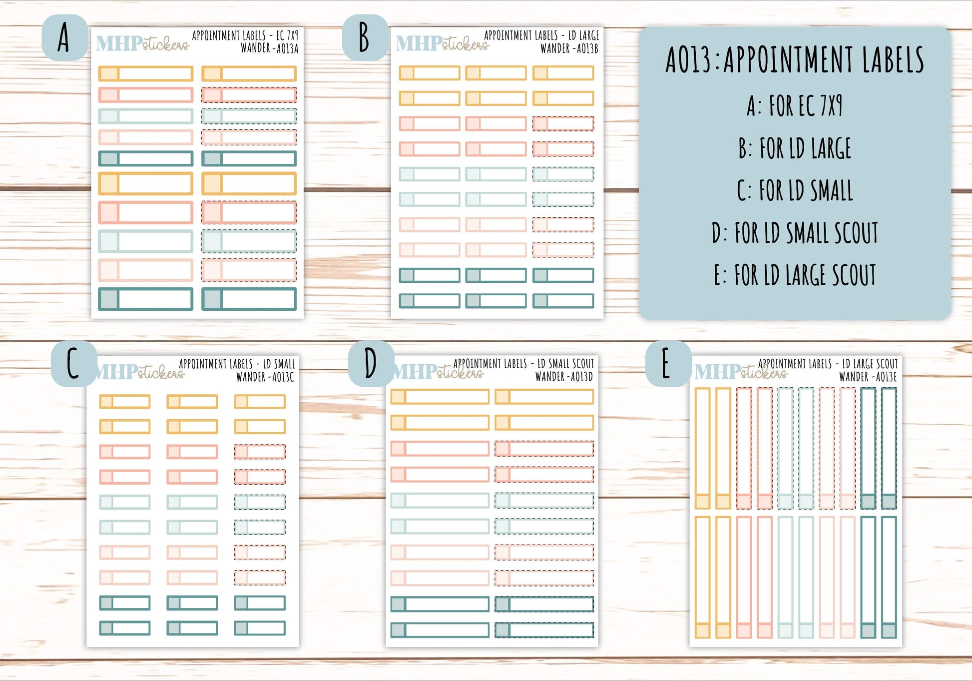 Basic Labels & Habit Trackers. ADD-Ons for Monthly Kits "Wander" || AOBL