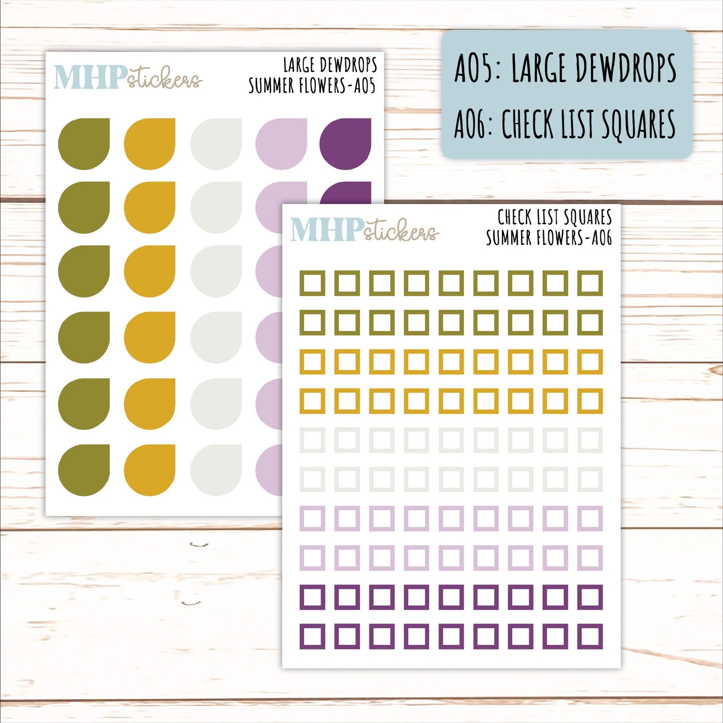 ADD-On's for Monthly Kits "Summer Flowers" || AO