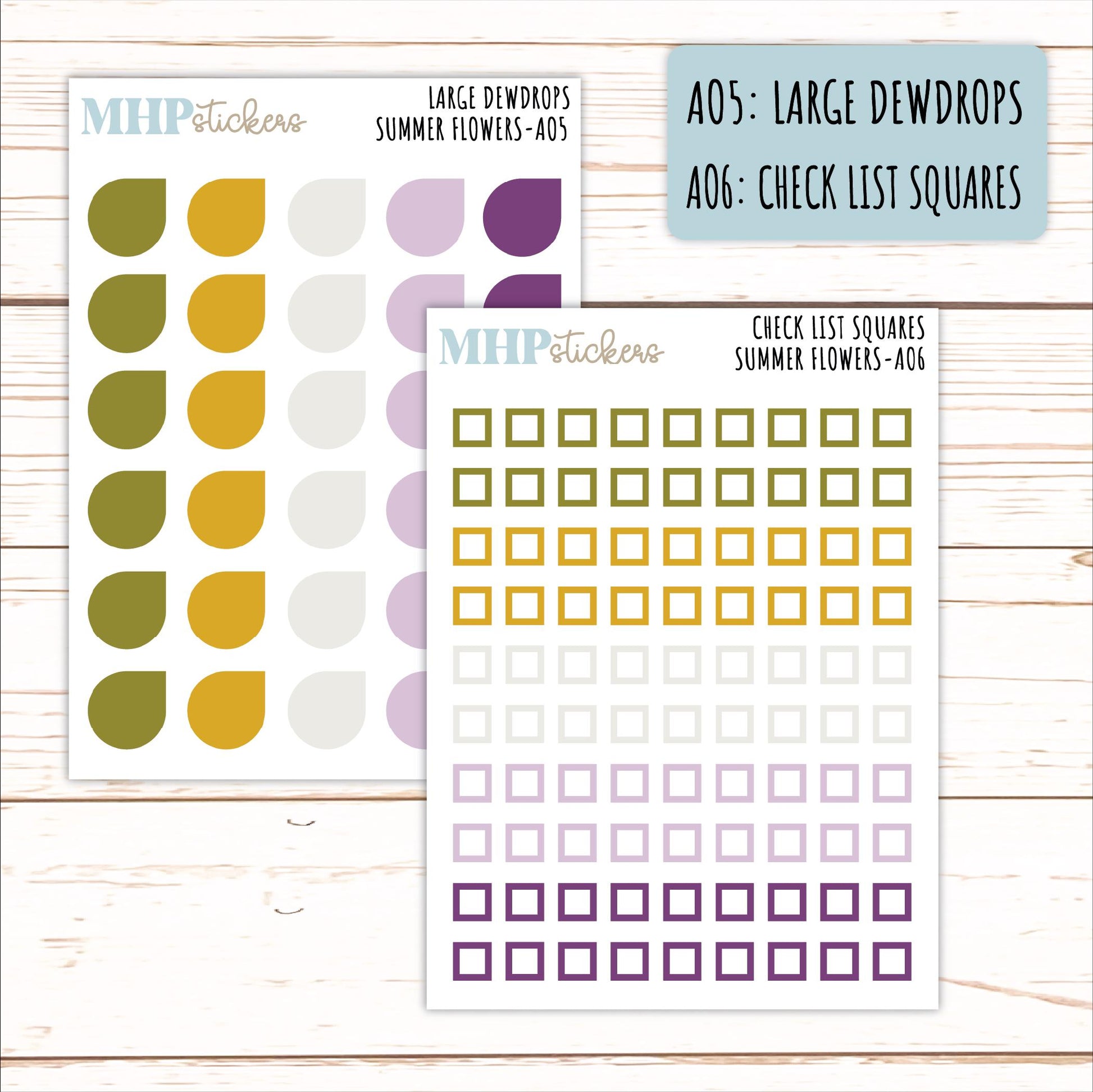 ADD-On's for Monthly Kits "Summer Flowers" || AO