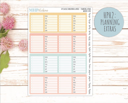 JUNE Stickers for Happy Planner Classic Horizontal Layout. 2026 Collection. "Wander" || HPH