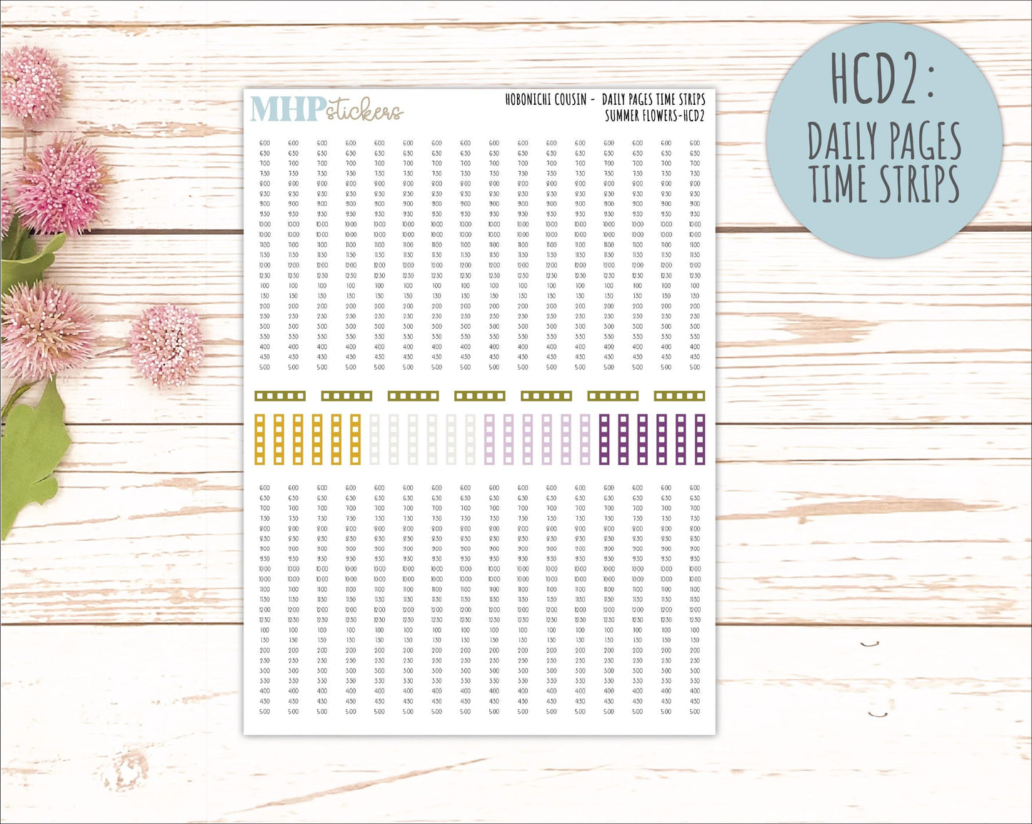 JUNE 2026 Stickers for Hobonichi Cousin. A5 Planners "Summer Flowers" || HC