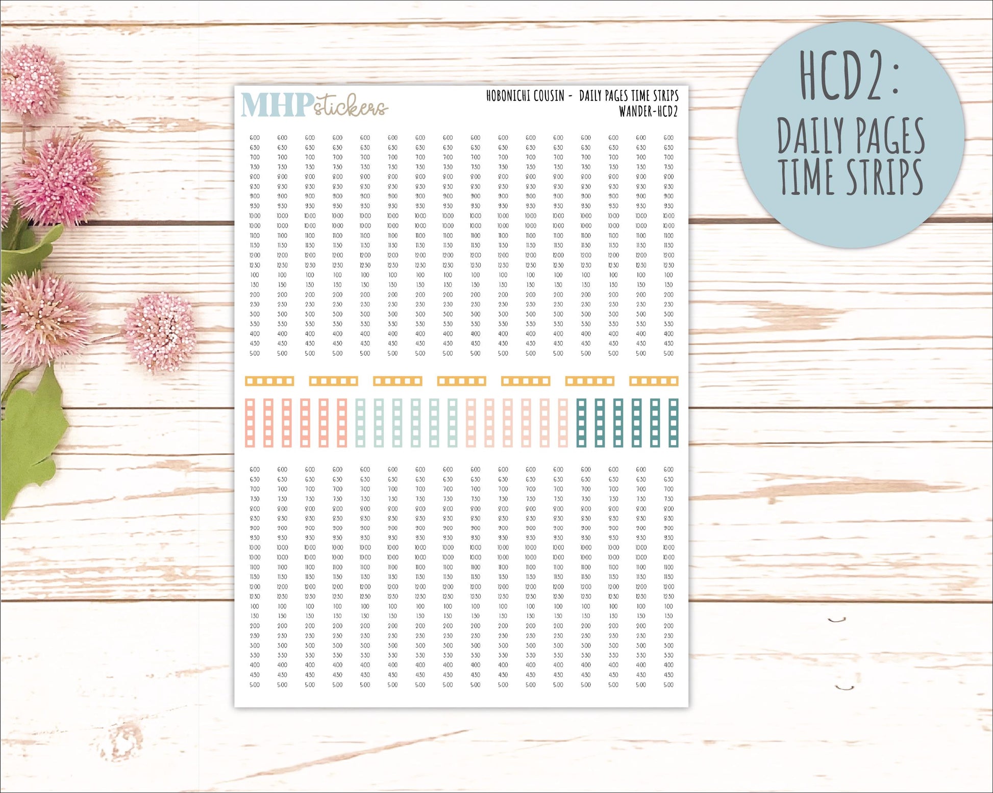 JUNE 2026 Stickers for Hobonichi Cousin. A5 Planners "Wander" || HC