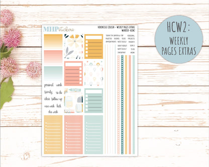 JUNE 2026 Stickers for Hobonichi Cousin. A5 Planners "Wander" || HC