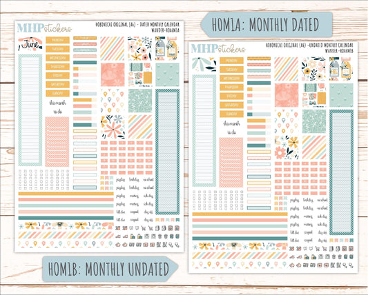 JUNE 2026 Stickers for Hobonichi Techo Original. A6 Planners "Wander" || HO