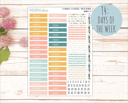 JUNE Stickers for EC Teacher Lesson Planner - Vertical Layout. 2026 Collection "Wander" || ECTV