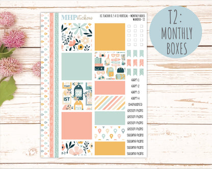 JUNE Stickers for EC Teacher Lesson Planner - Vertical Layout. 2026 Collection "Wander" || ECTV