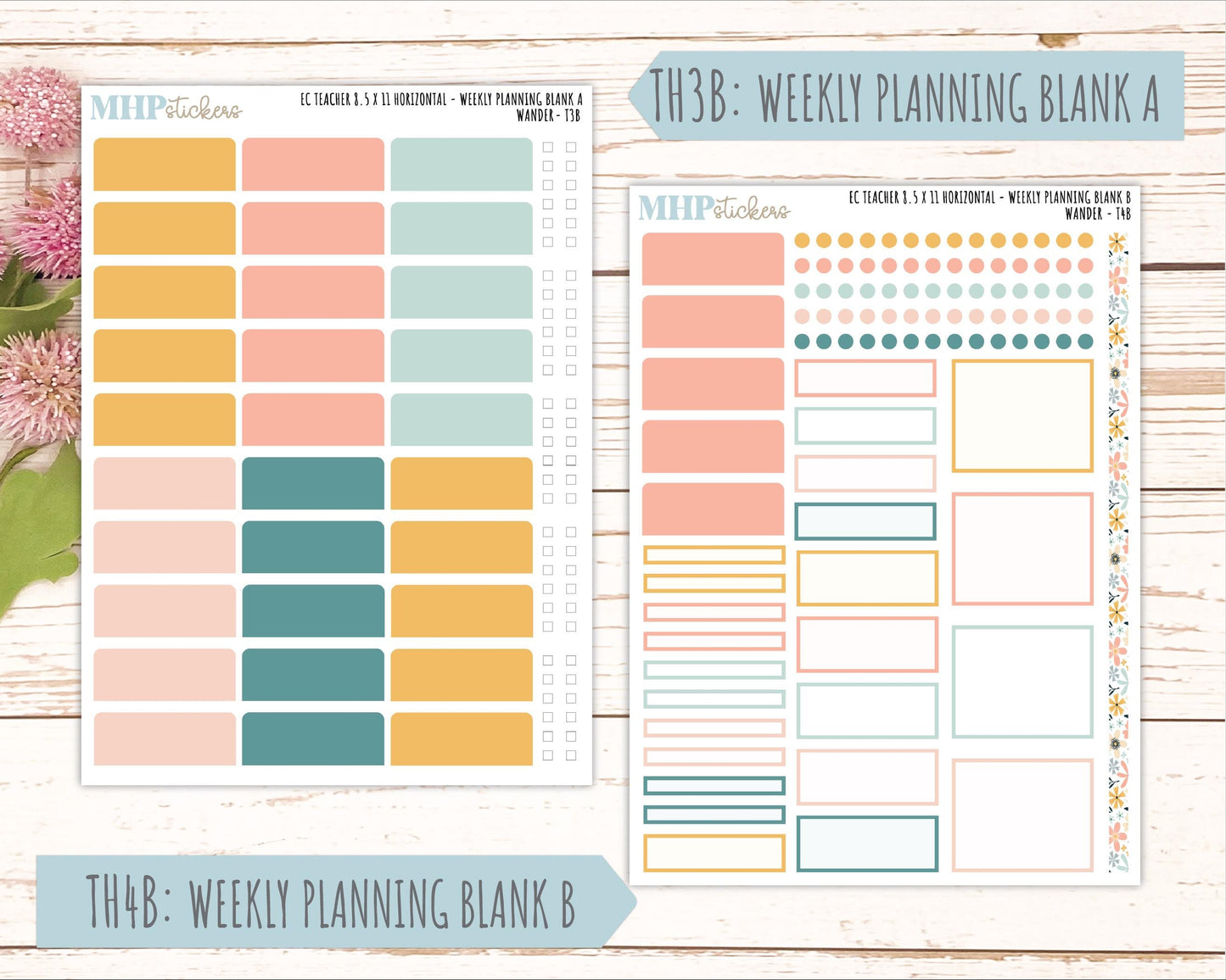 JUNE Stickers for EC Teacher Lesson Planner - Horizontal Layout. 2026 Collection "Wander" || ECTH
