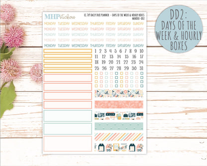 JUNE Daily Duo Sticker Kit for 7x9 Erin Condren Planners. 2026 Collection "Wander || ECDD