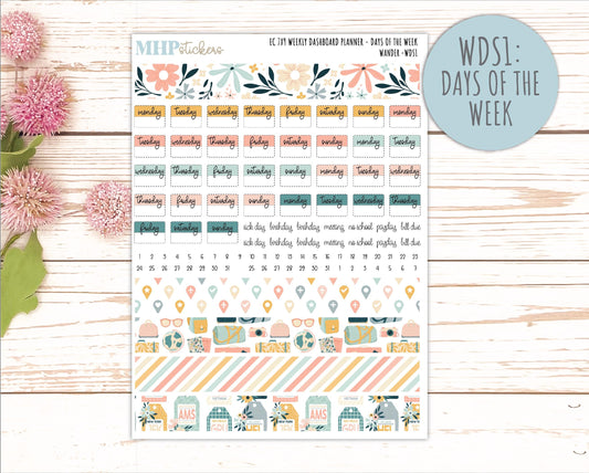 JUNE Weekly Dashboard Kit for 7x9 Erin Condren Planners. 2026 Collection "Wander" || ECWDS