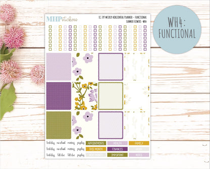 JUNE Weekly Horizontal Planning Kit for 7x9 Erin Condren Planners. 2026 Collection "Summer Flowers" || ECWH