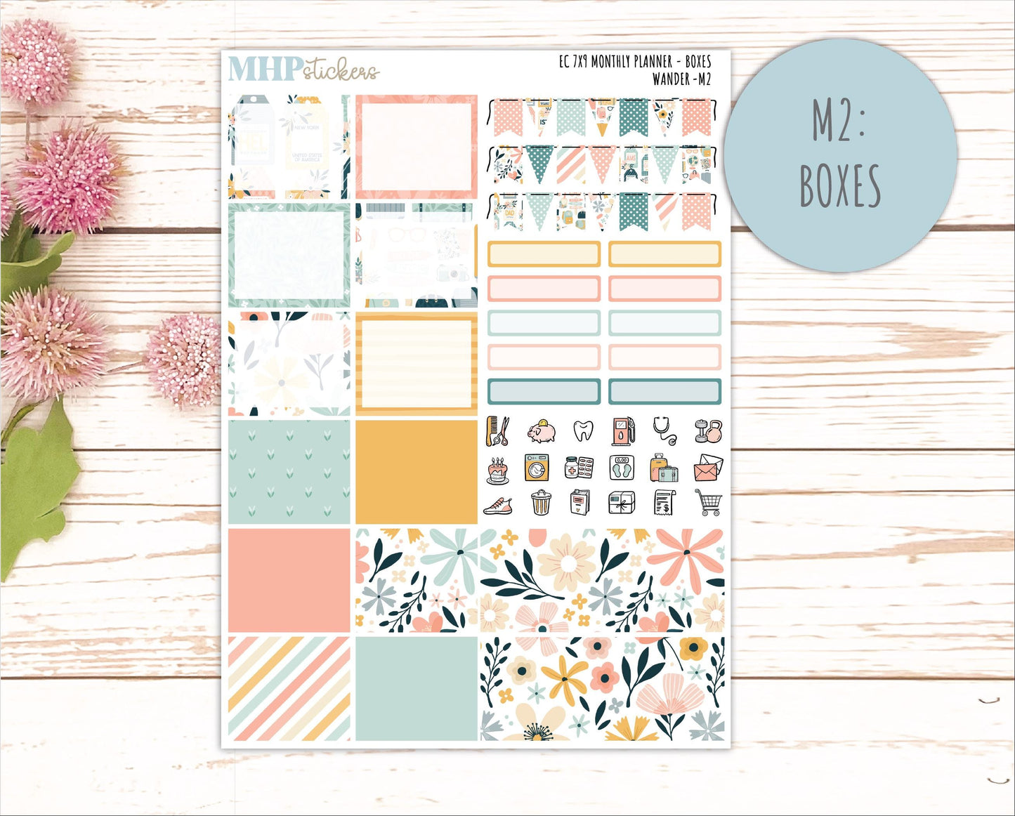 JUNE Monthly Kit for 7x9 Erin Condren Planners. 2026 Collection "Wander" || ECM