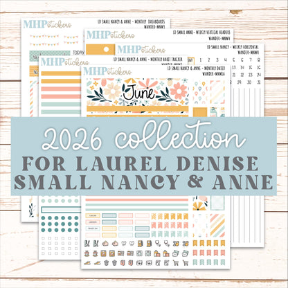 JUNE 2026 Stickers for Small Nancy & Anne Laurel Denise Planners "Wander" || MN
