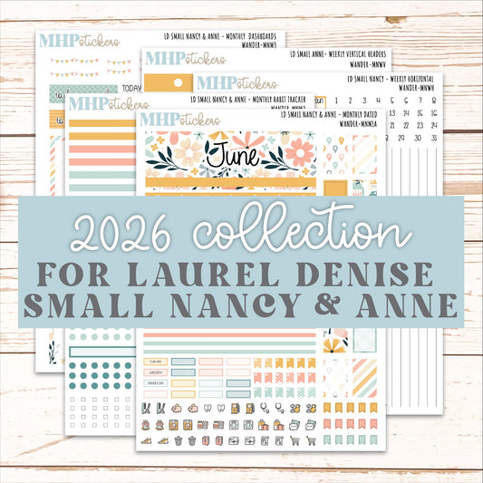 JUNE 2026 Stickers for Small Nancy & Anne Laurel Denise Planners "Wander" || MN
