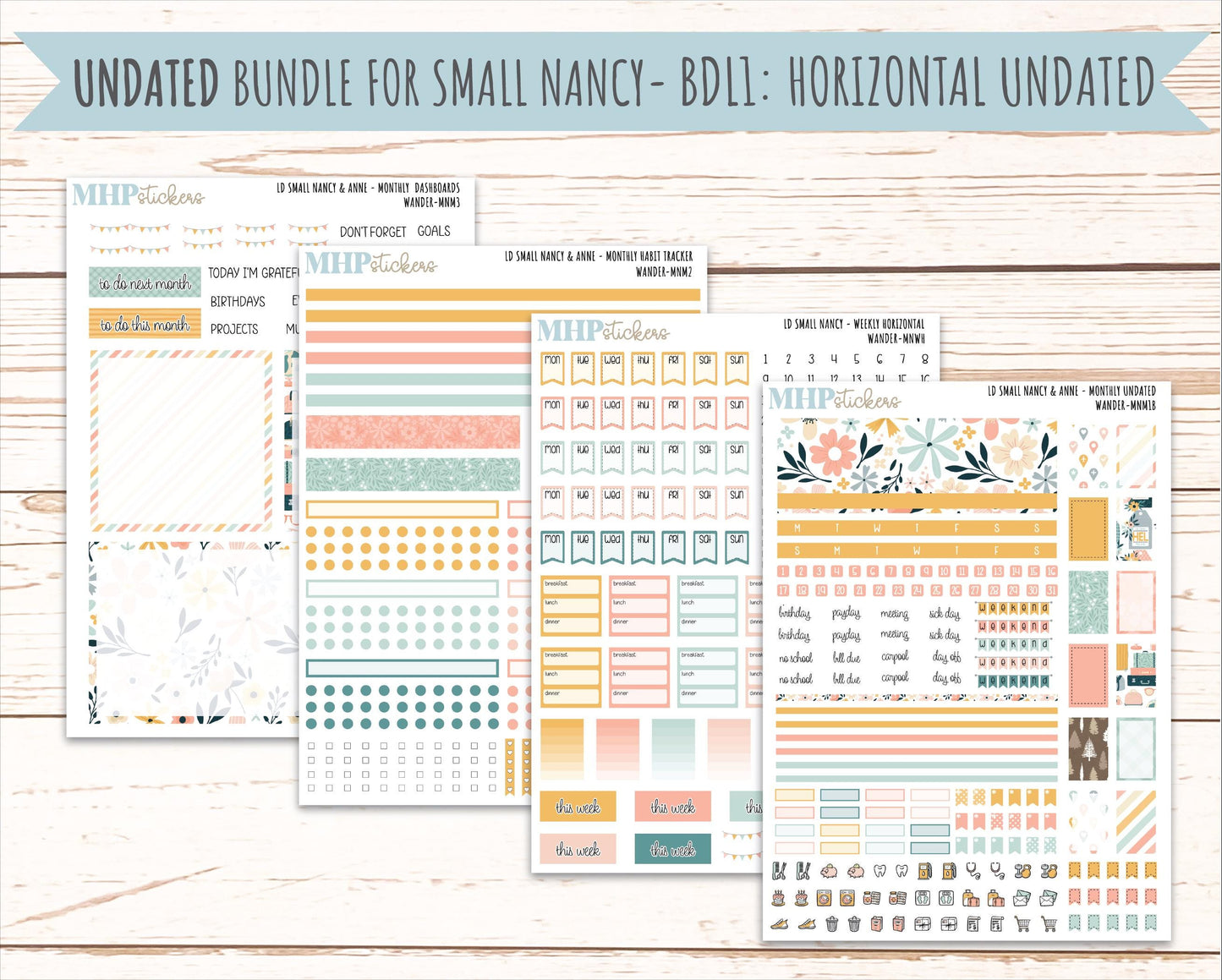 JUNE 2026 Stickers for Small Nancy & Anne Laurel Denise Planners "Wander" || MN