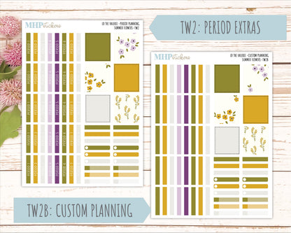 JUNE Stickers for The Valerie Laurel Denise Planner "Summer Flowers" || TC