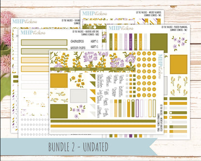 JUNE Stickers for The Valerie Laurel Denise Planner "Summer Flowers" || TC