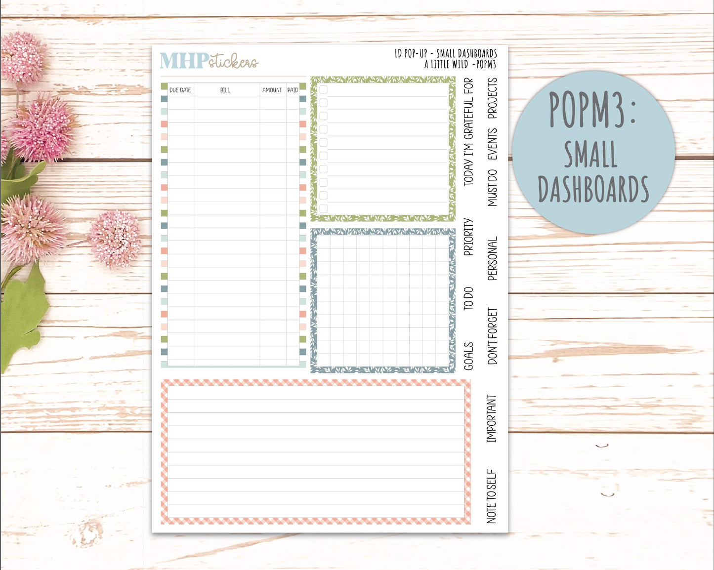 MAY 2026 Stickers for The Jo, Laurel Denise Planner (Formerly Pop-Up Planner) "A Little Wild" || POP
