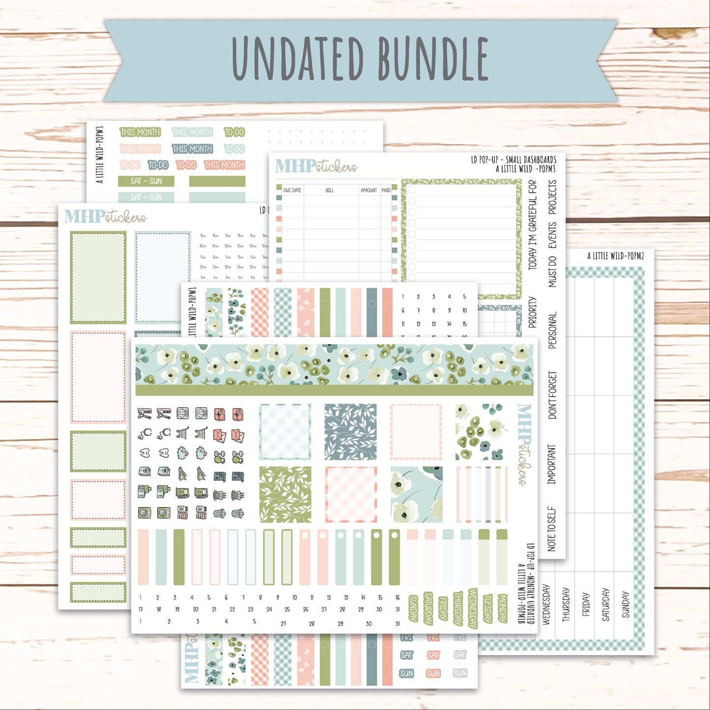 MAY 2026 Stickers for The Jo, Laurel Denise Planner (Formerly Pop-Up Planner) "A Little Wild" || POP