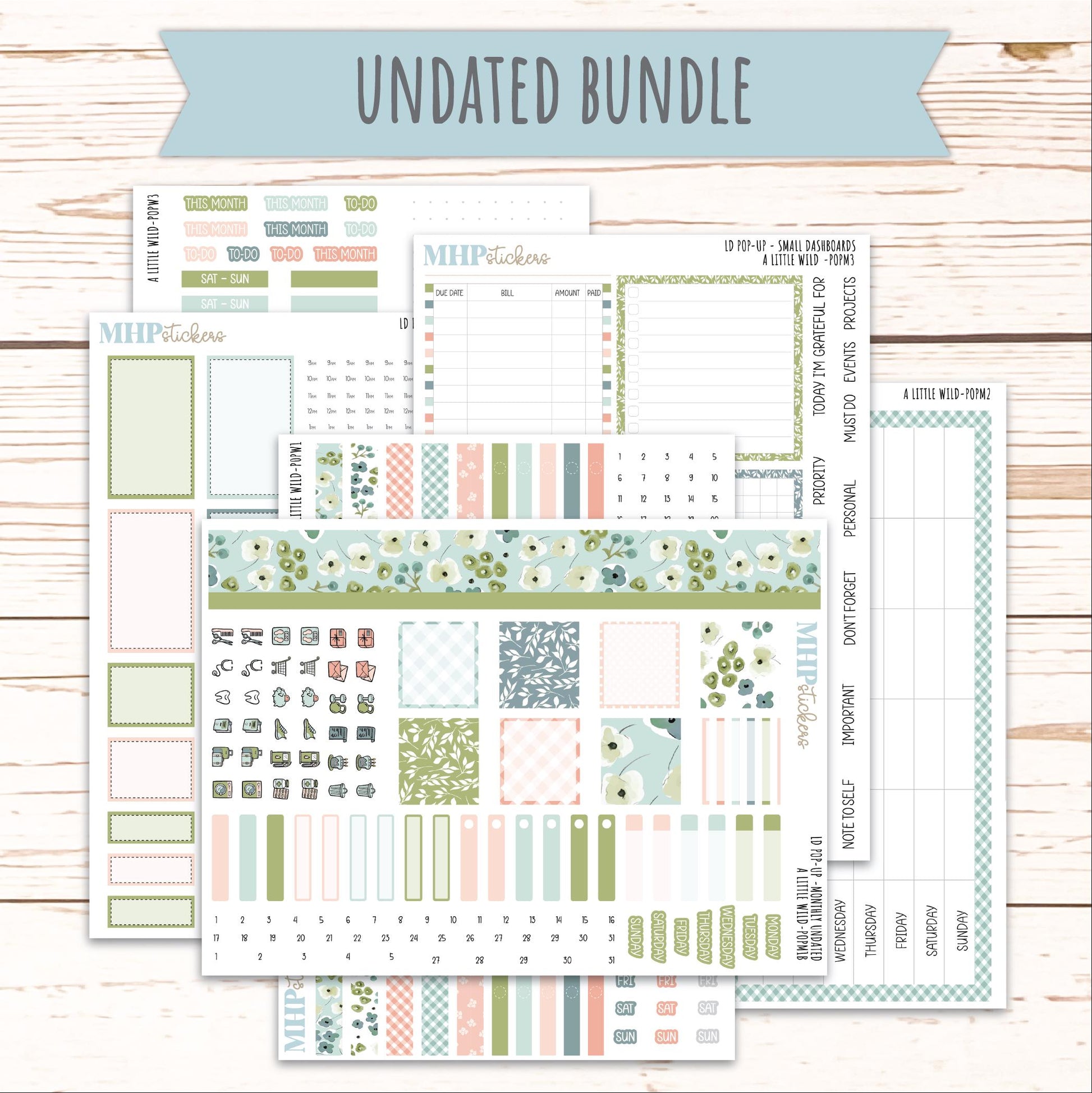 MAY 2026 Stickers for The Jo, Laurel Denise Planner (Formerly Pop-Up Planner) "A Little Wild" || POP