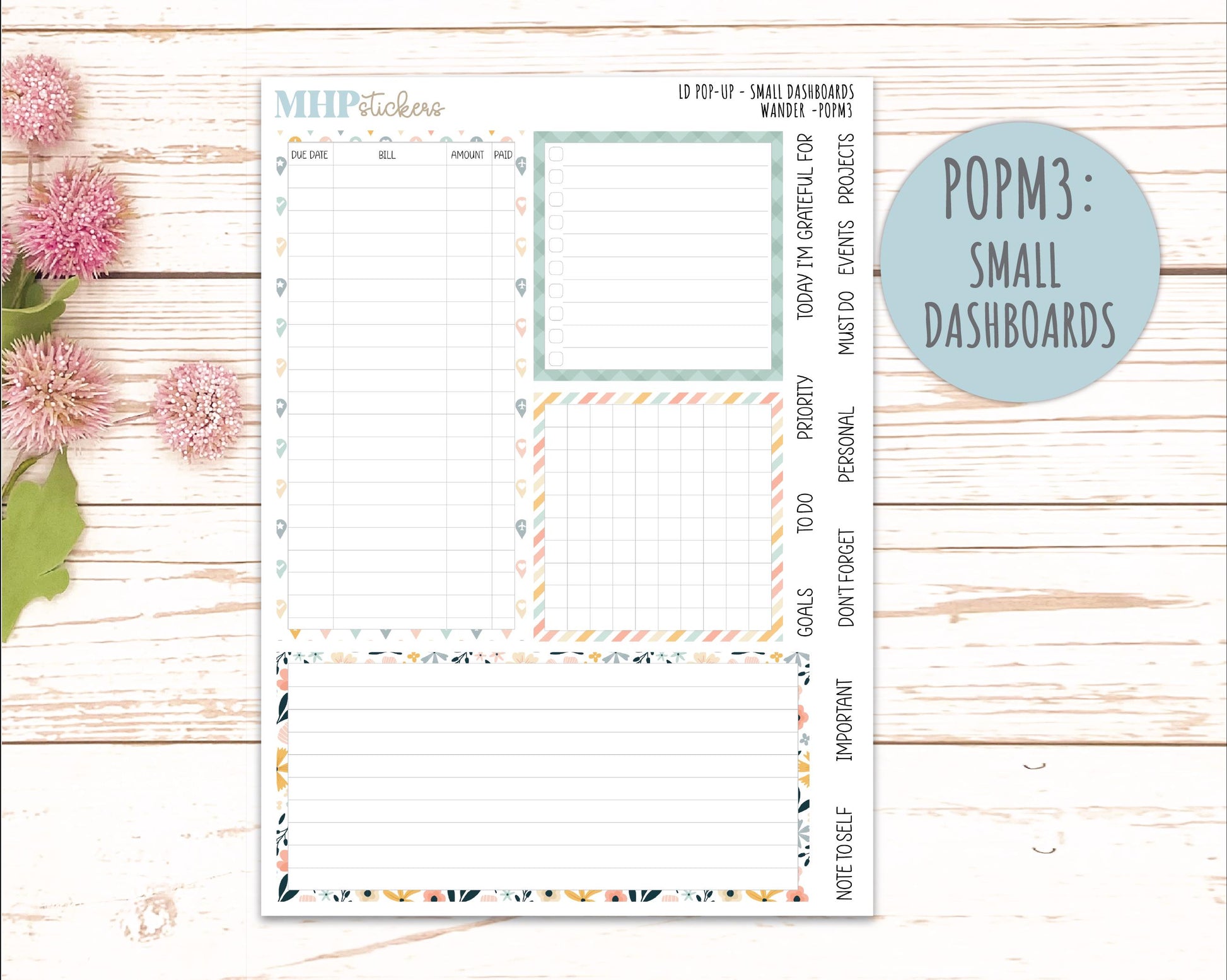 JUNE 2026 Stickers for The Jo, Laurel Denise Planner "Wander" || POP
