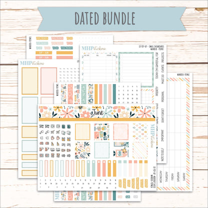JUNE 2026 Stickers for The Jo, Laurel Denise Planner "Wander" || POP