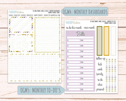 JUNE 2026 Stickers for Large Nancy, Anne, & Billie. Laurel Denise Planners. "Summer Flowers" || OG