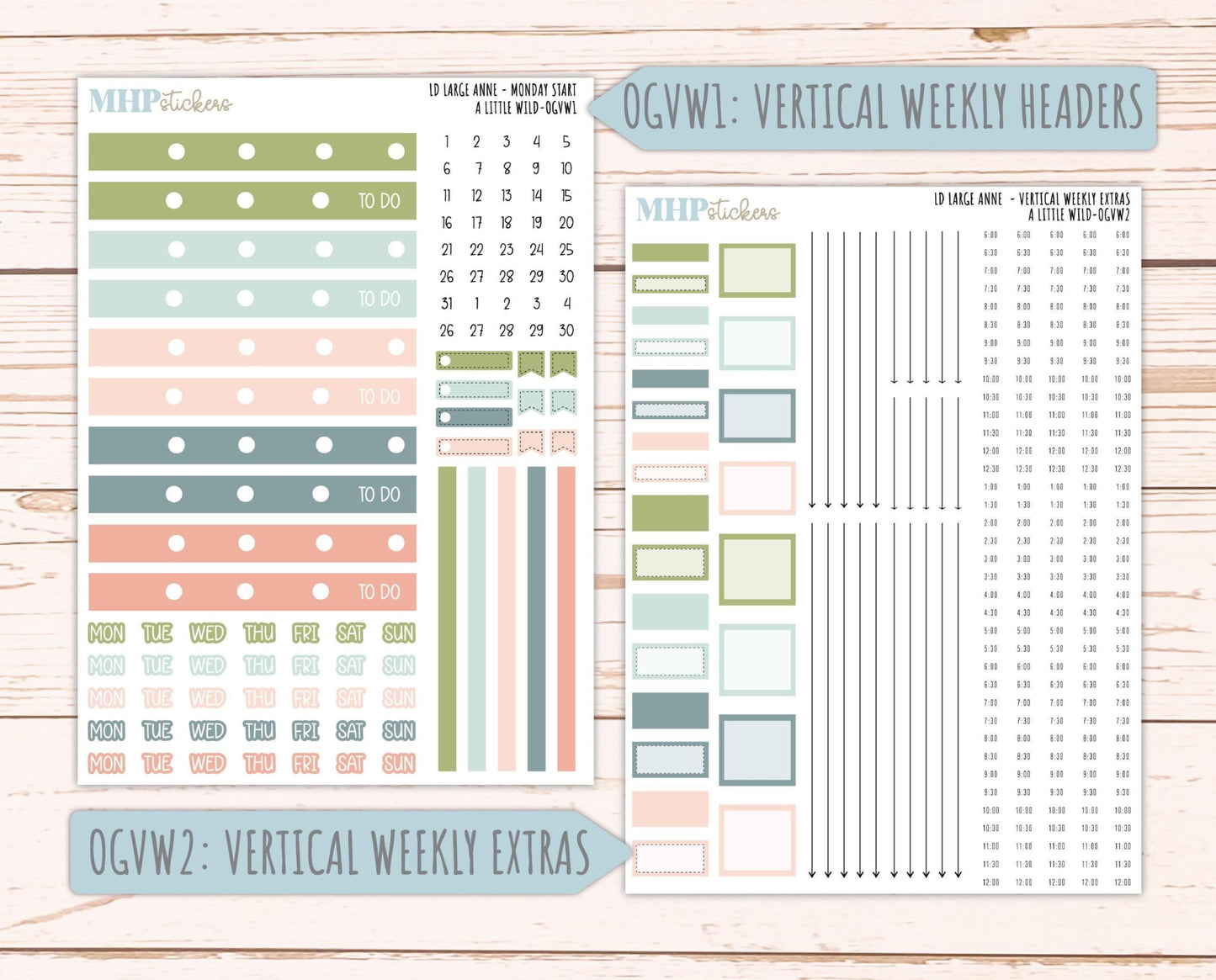 MAY 2026 Stickers for Large Nancy & Anne Planners for Laurel Denise Planners. "A LIttle Wild" || OG