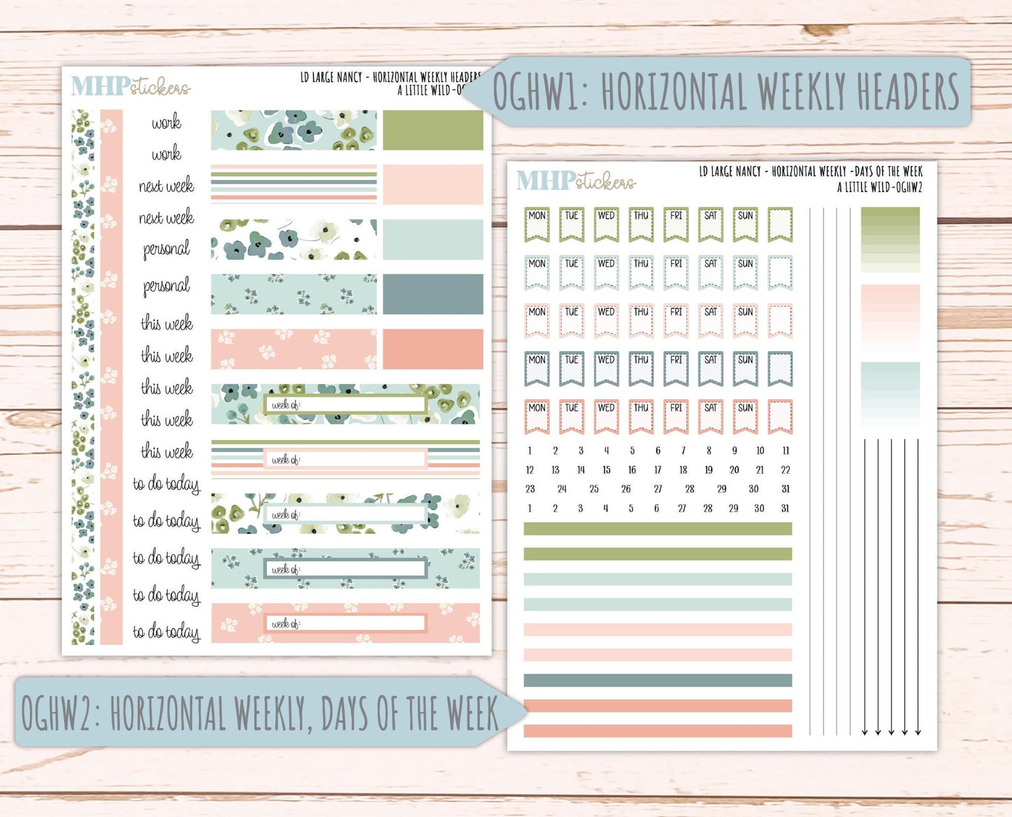 MAY 2026 Stickers for Large Nancy & Anne Planners for Laurel Denise Planners. "A LIttle Wild" || OG