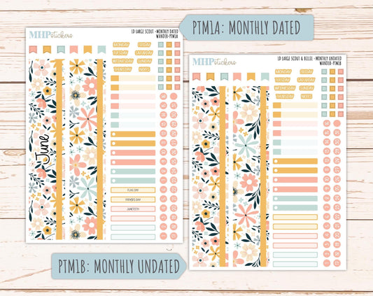 JUNE 2026 Stickers for the Large Scout & Large Claire Laurel Denise Planners "Wander" || PT