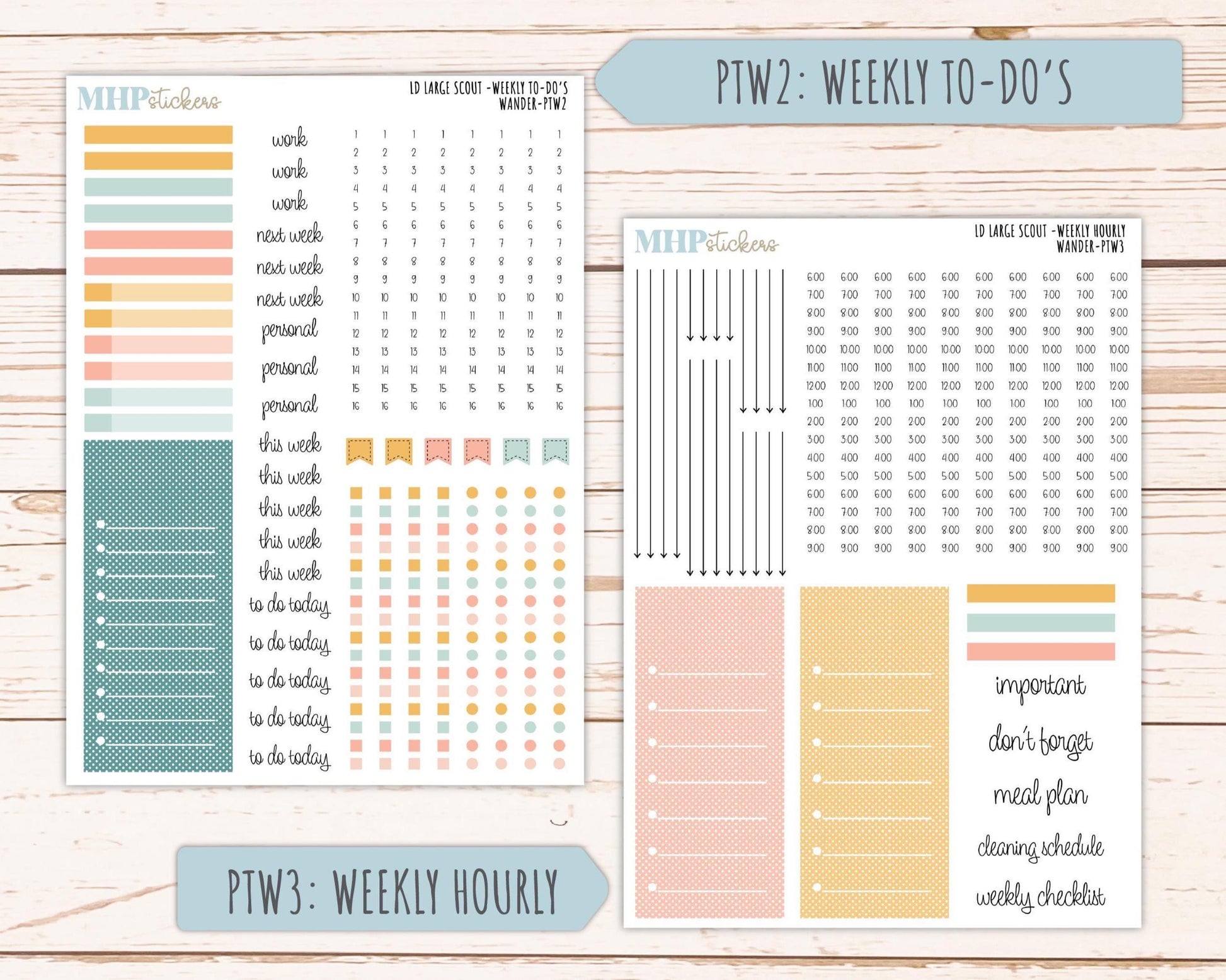 JUNE 2026 Stickers for the Large Scout & Large Claire Laurel Denise Planners "Wander" || PT