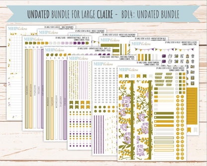 JUNE 2026 Stickers for the Large Scout & Large Claire Laurel Denise Planners "Summer Flowers" || PT